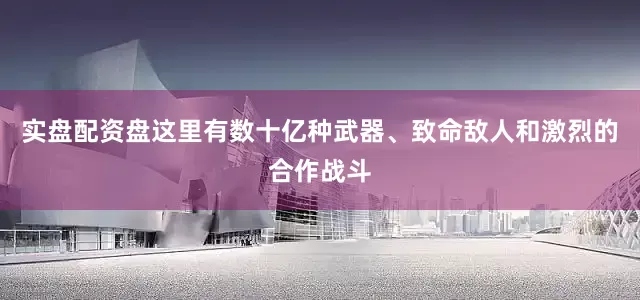 实盘配资盘这里有数十亿种武器、致命敌人和激烈的合作战斗
